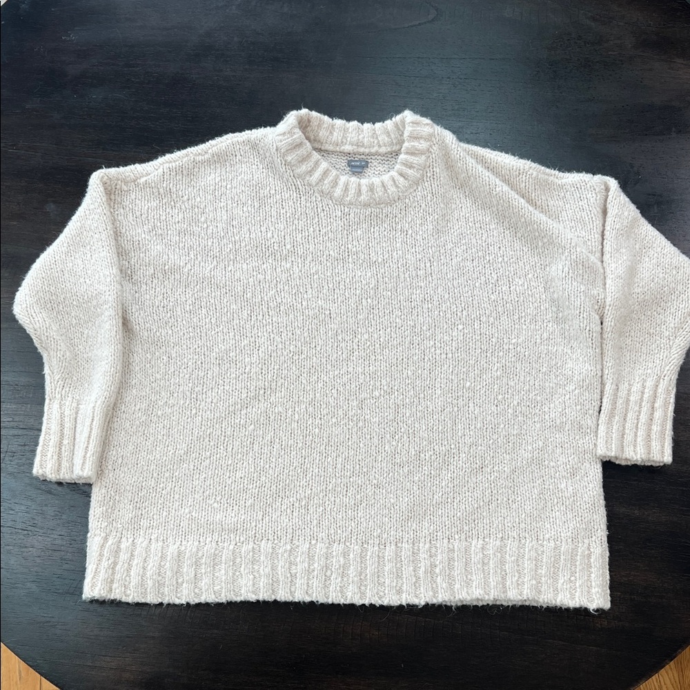 Aerie Cream Cropped Sweater – Soft Knit